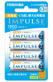 充電式IMPULSE」充電池 単3形/単4形 | 電池/充電器 | 東芝ライフ ...